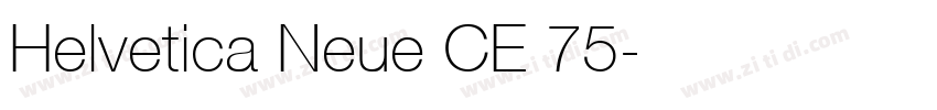 Helvetica Neue CE 75字体转换